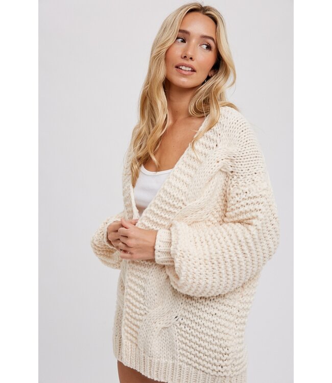 Bluivy Chunky Cable Cardigan