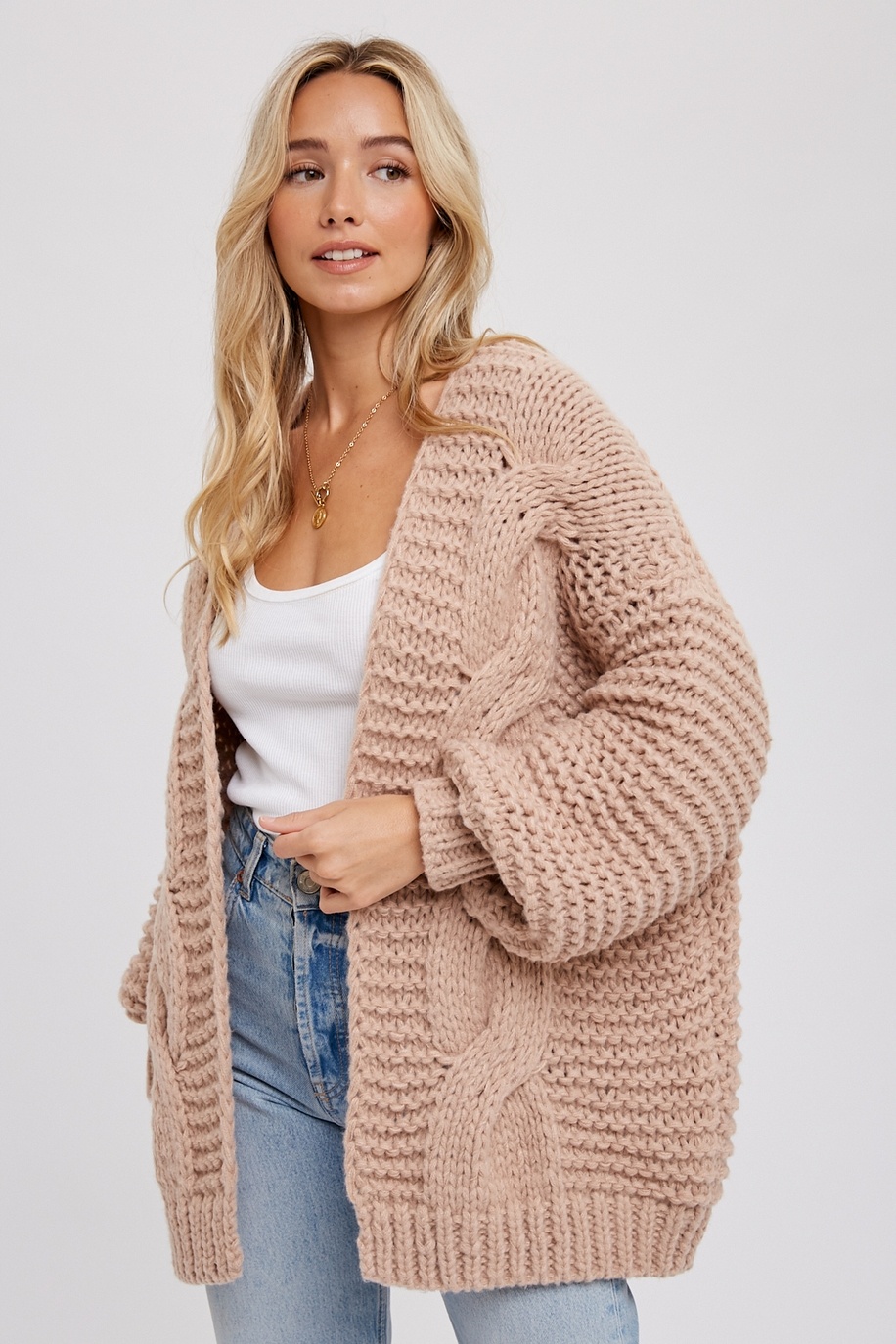 Chunky Cable Cardigan - Miss Daisy's Home & Decor Co