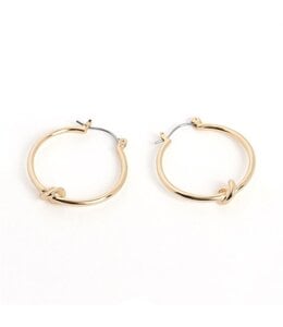 Whispers Gold Knot Hoop Earrings