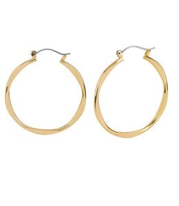 Whispers Gold Wavy Hoop Earrings