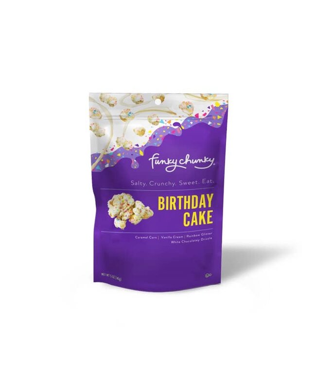 Funky Chunky Birthday Cake | White Chocolate Popcorn