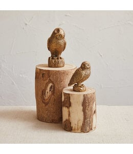 Creative Co-Op Large Resin Owl, Gold Finish