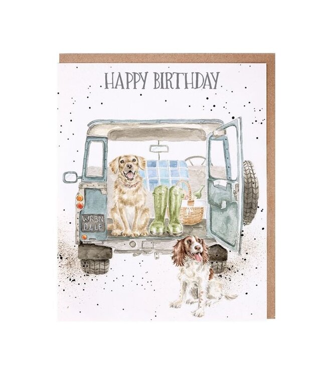 Wrendale Designs 'Barking Birthday' Labrador & Spaniel Birthday Card