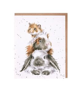 Wrendale Designs 'Piggy in the Middle' card