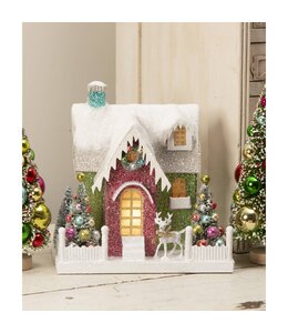 Bethany Lowe Designs Reindeer Kitschmas Cottage