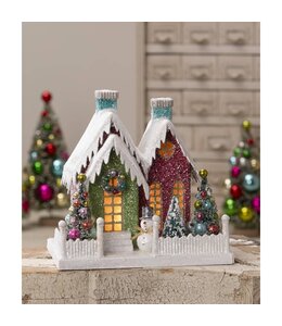 Bethany Lowe Designs Snowman Kitschmas Cottage