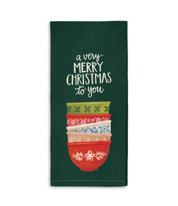 1Canoe2 Merry Christmas Mixing Bowls Kitchen Towel