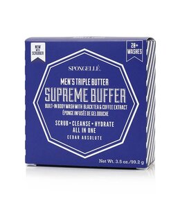 Spongelle Cedar Absolute Supreme Buffer with Black Scrubber