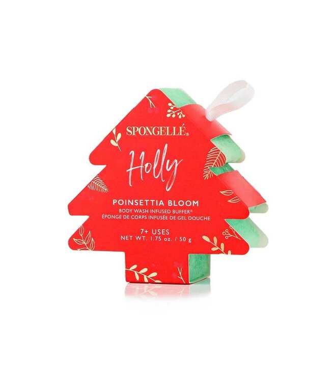 Spongelle Poinsettia Bloom Christmas Stocking Gift