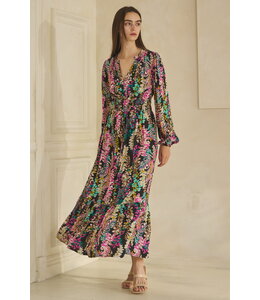 Oddi Colorful Floral Print Long Sleeve Maxi Dress