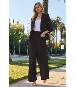 Oddi High Waisted Pleated Wide Leg Pant