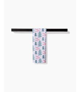 Geometry Berry Happy Holidays Bar Towel