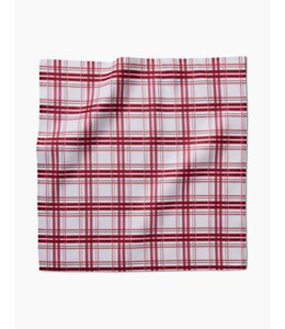 Geometry Candy Cane Plaid Dinner Napkin Set