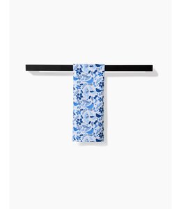 Geometry Winter Blue Birds Bar Towel