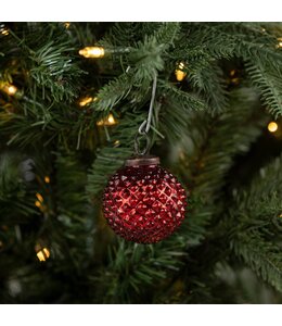 Ragon House Red Raised Kugel Ornament (2")