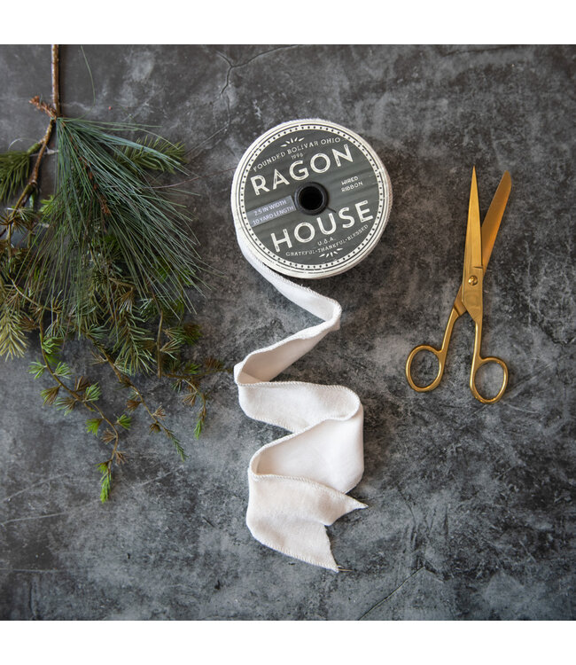 Ragon House White Velvet Ribbon