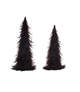 Creative Co-Op Small Burgundy Feather Tree