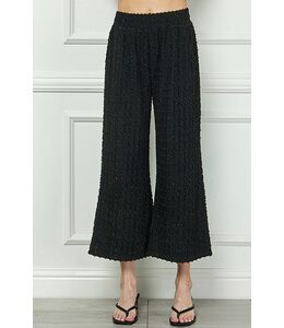 See And Be Seen Glitter Textured Detail Cropped Pants