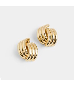 Whispers Claw Knot Stud Earring - Gold