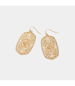 Whispers Filigree Dangle Earring - Gold