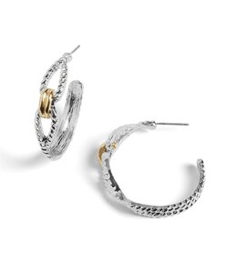 Whispers Link Hoop Earrings