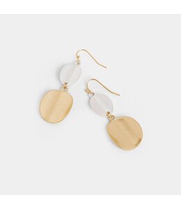 Whispers Mixed Metal Folded Coin Dangle Earring
