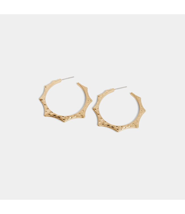 Whispers Sun Rays Hoop Earring - Gold