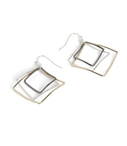 Whispers Triple Square Earrings
