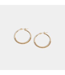 Whispers Twisted Metal Hoop Earring - Gold