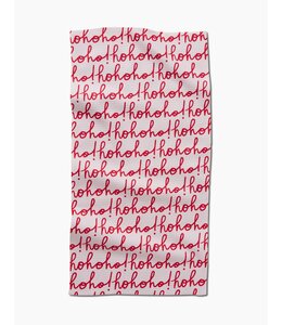 Geometry Ho Ho Holiday Red Bar Towel