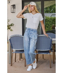 Oddi Illusion Faux Denim Barrel Pants