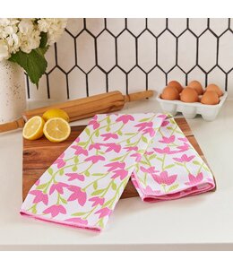rockflowerpaper Crossandra Blu Kitchen Tea Towel