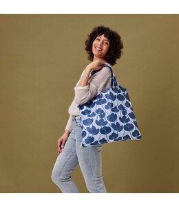 rockflowerpaper Modern Poppy Blu Bag Reusable Shopper Tote