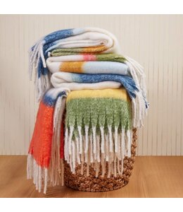 rockflowerpaper Olive Blue Cuddle Throw