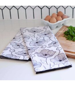 rockflowerpaper Poppy Blu Kitchen Blu Kitchen Tea Towel