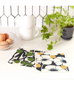 rockflowerpaper Windflower Blu Cloths Reusable Sponge-Cloth, Set of 2