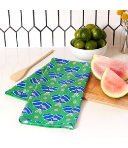 rockflowerpaper Pickleball Fun Blu Kitchen Tea Towel