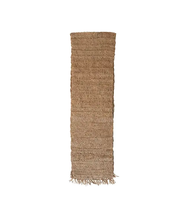 Creative Co-Op Woven Raffia Table Runner With Fringe