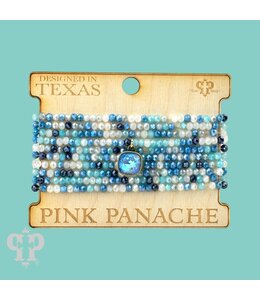 Pink Panache Blue Mix Bead Bracelet Set