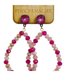Pink Panache Fuchsia Bead Teardrop Earring
