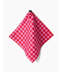 Geometry Cherry Gingham Luxe Washcloth Set