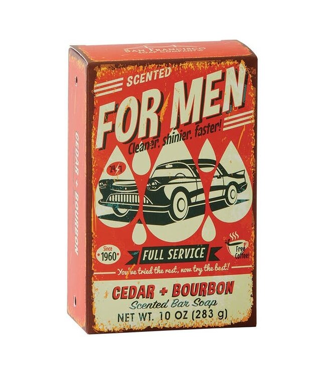 San Francisco Soap Co For Men Cedar Bourbon 10oz Bar
