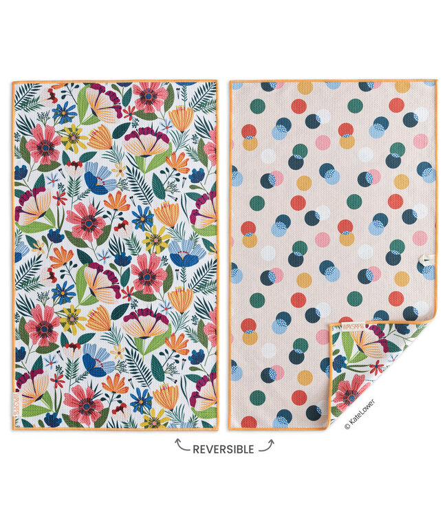 WerkShoppe Fields of Flowers | Microfiber Kitchen Dish Towel