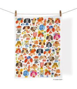 WerkShoppe Dog Eared 100% Cotton Kitchen Tea Towel