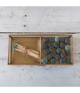 Creative Co-Op Brass and Glass Display Box