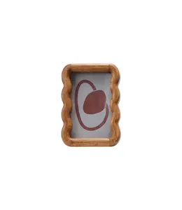 Bloomingville Scalloped Photo Frame, Natural
