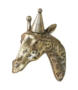 Creative Co-Op Giraffe Head with Party Hat Wall Décor