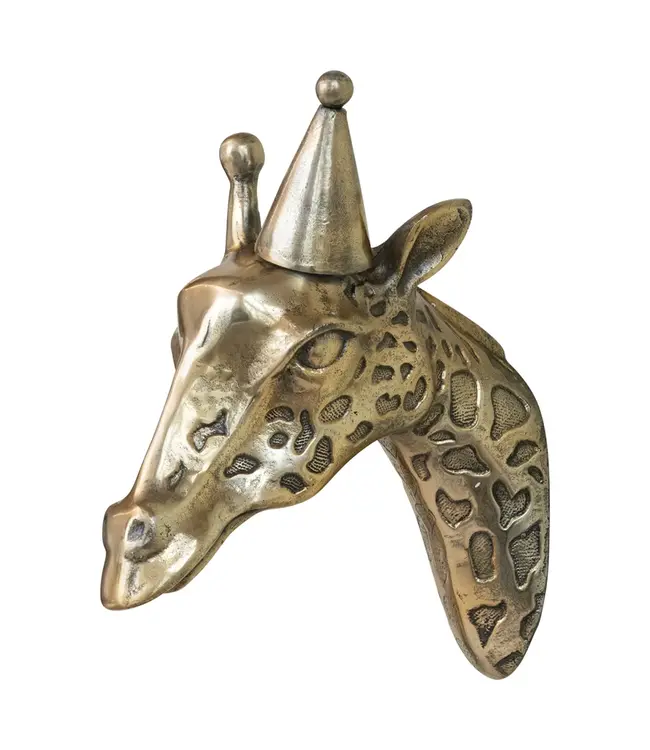 Creative Co-Op Giraffe Head with Party Hat Wall Décor