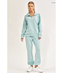 Dear Scarlett Quarter Zip Pullover + Jogger Modal Travel Set