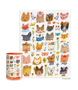 WerkShoppe Kitty Parade 500 Piece Puzzle